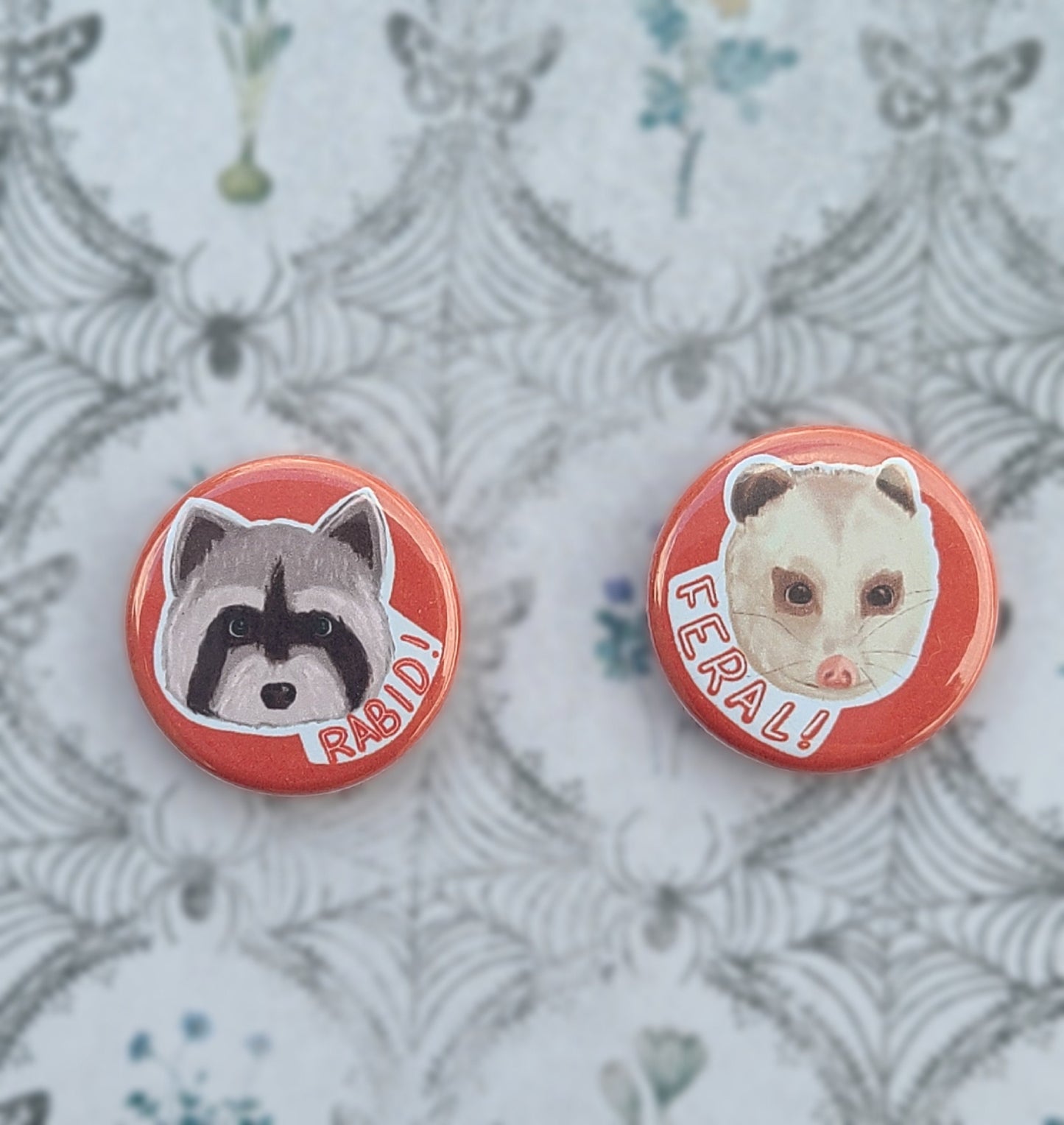 Trash Friends Pinback Buttons
