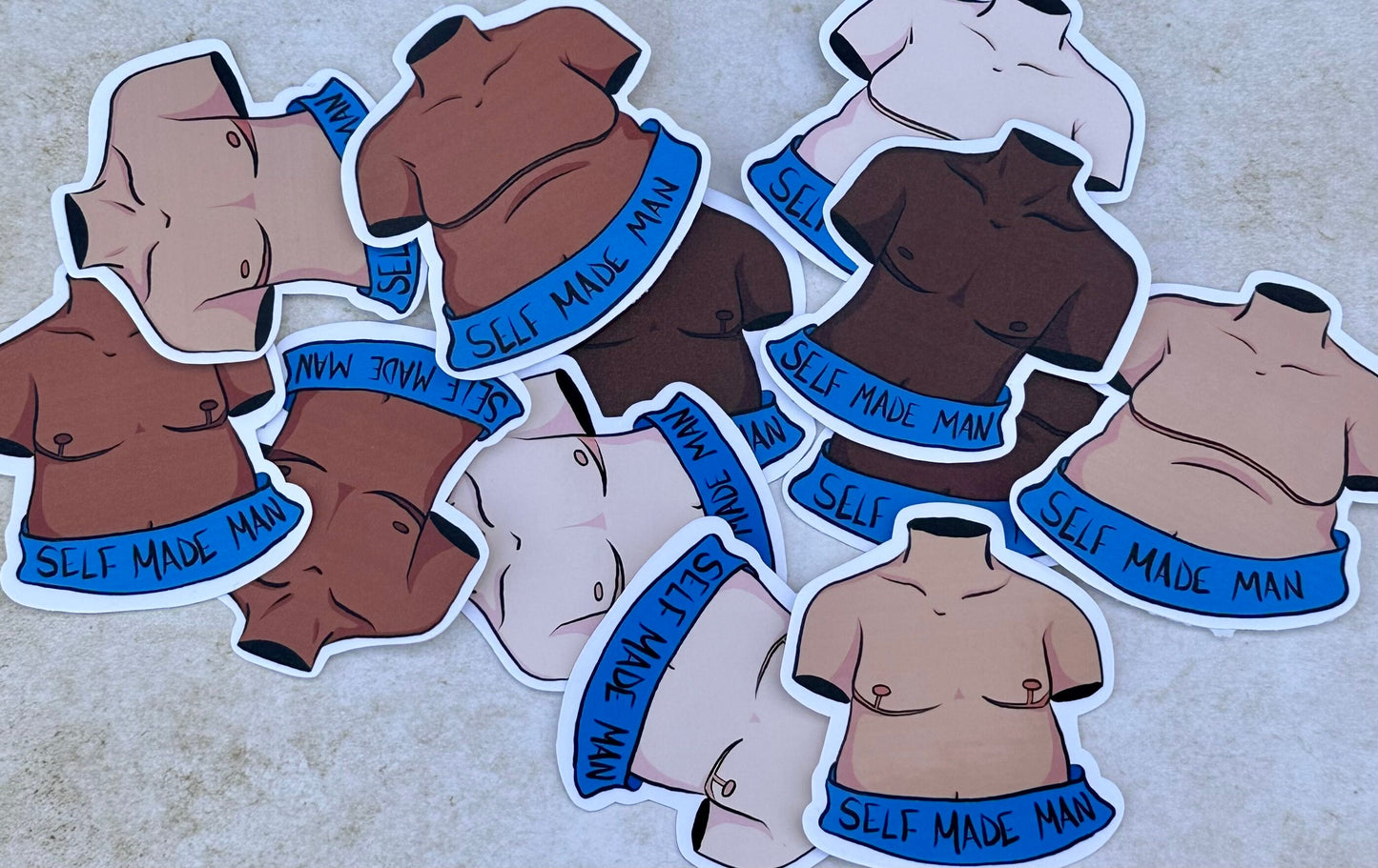 Self Made Man Stickers