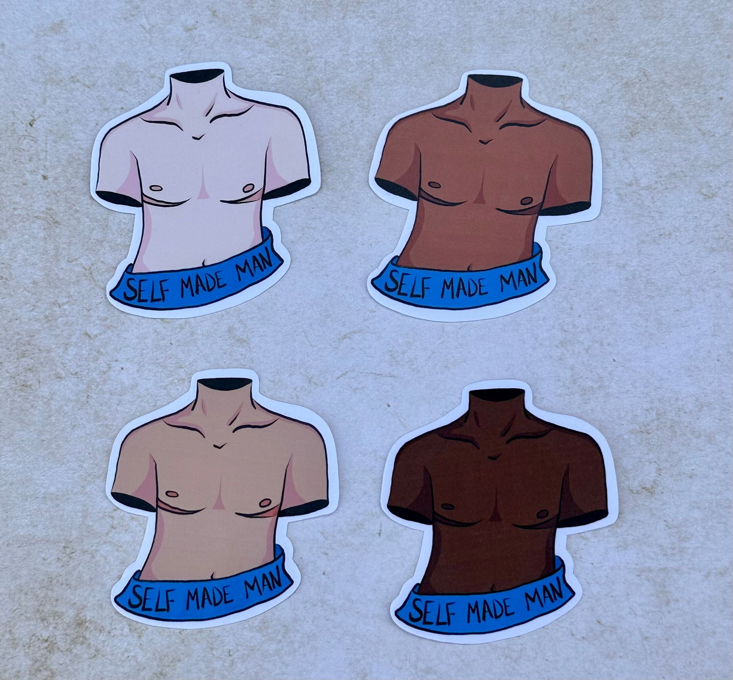 Self Made Man Stickers