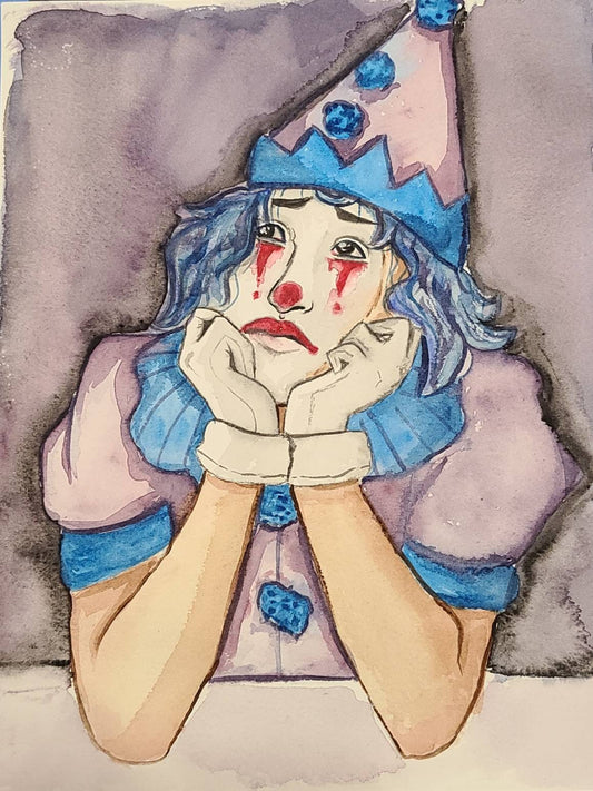 Sad Clown Original Painting