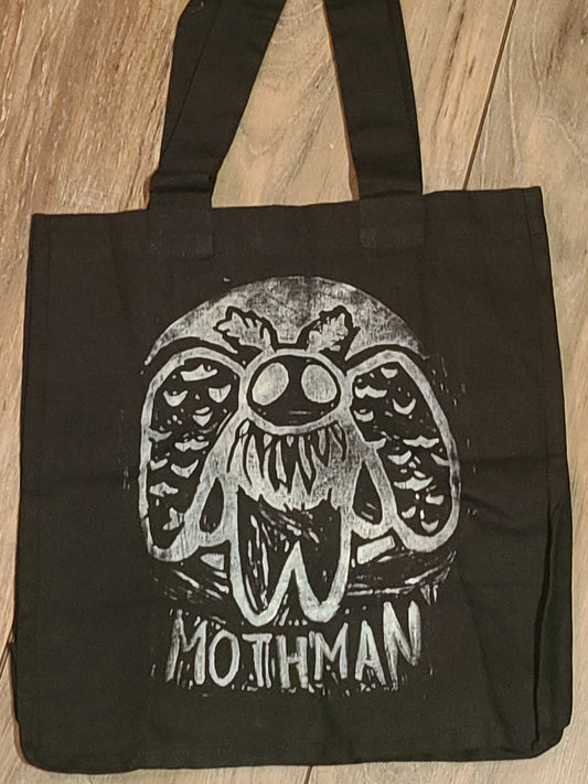 Hand Printed Mothman Tote Bag