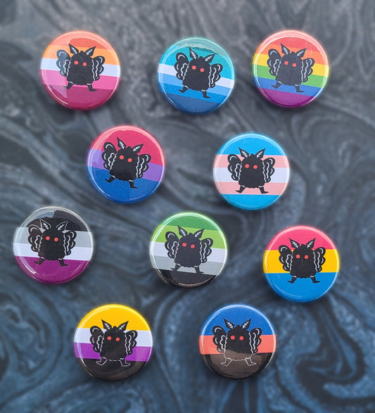 Pride Mothman Pinback Buttons