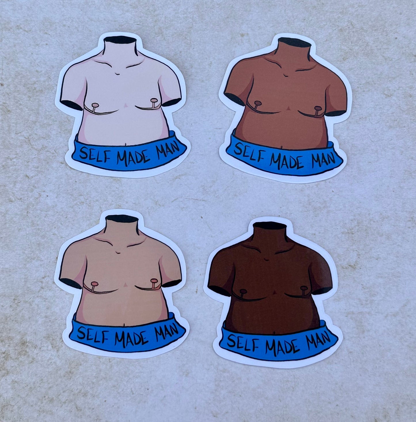 Self Made Man Stickers